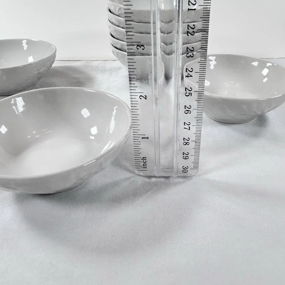 8 VTG Le Gourmet Chef Porcelain Ramekins Dip Grape Vine Pattern Embossed Dinner
